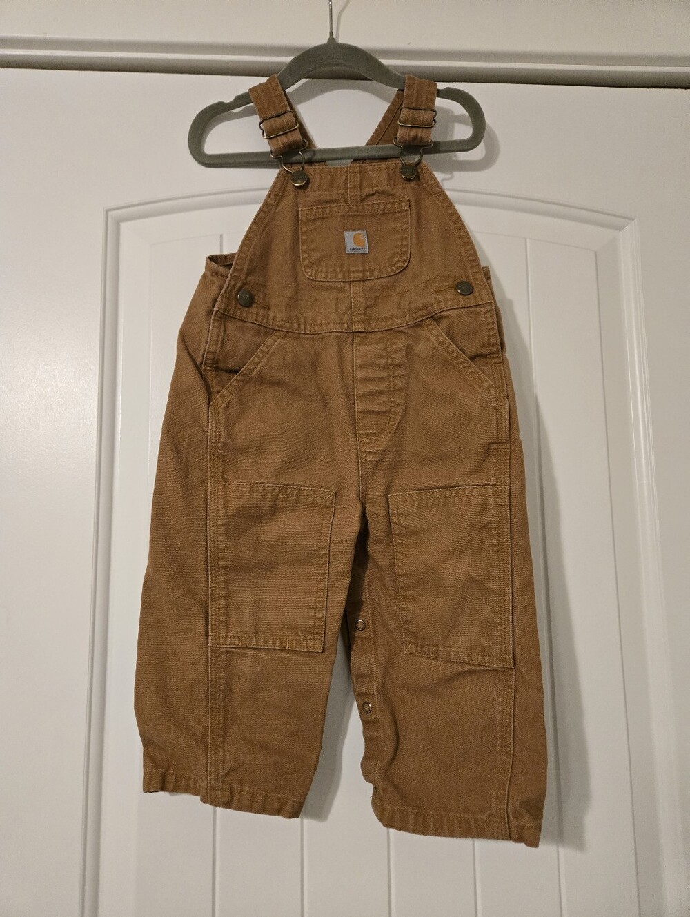 Carhartt Kids Brown Canvas Overalls - Durable Workwear